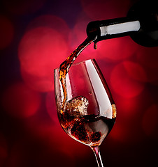 Image showing Wine on vinous background