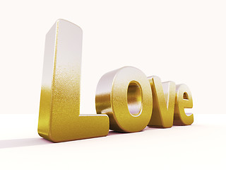 Image showing Big gold love