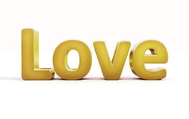 Image showing Big gold love