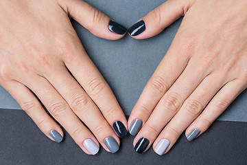 Image showing Female hands with a stylish neutral manicure