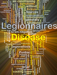 Image showing Legionnaires’ disease background concept glowing