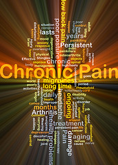 Image showing Chronic pain background concept glowing