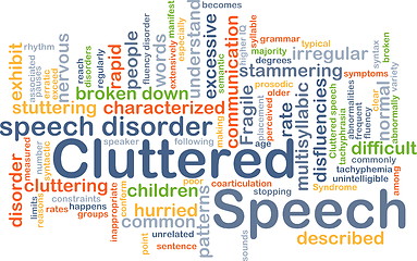 Image showing Cluttered speech background concept