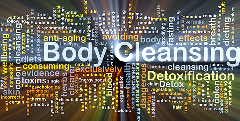 Image showing Body cleansing background concept glowing