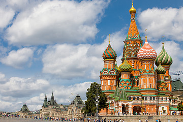 Image showing Russia, Cityscape with Saint Basil\'s Cathedral in Moscow