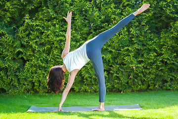 Image showing woman doing yoga