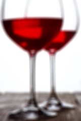 Image showing red wine in goblets