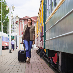 Image showing beautiful woman in travel