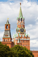 Image showing ancient Kremlin towers, Moscow, Russia