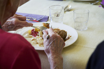 Image showing Dinner at Nursing Home