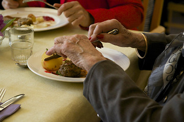 Image showing Nursing Home Dinner