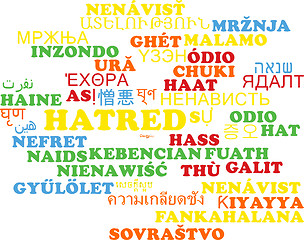 Image showing Hatred multilanguage wordcloud background concept