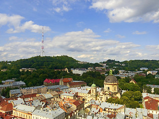 Image showing Lviv in Ukraine central district skyline