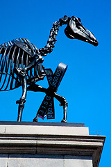 Image showing historic     statue in old city of london england