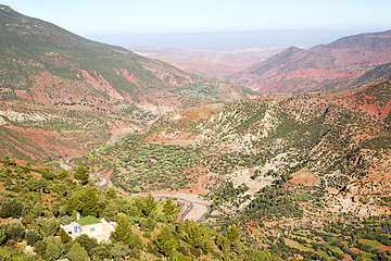 Image showing dades valley in atlas street