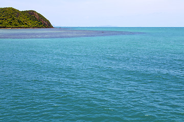 Image showing  south  sea thailand kho phangan  bay  coastline 