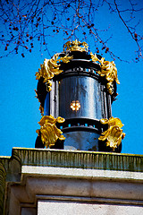 Image showing historic   marble and statue in old city of london england