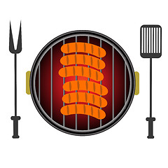 Image showing Grill Icon Isolated on White Background