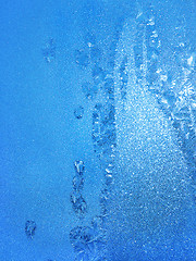 Image showing Ice pattern on winter glass