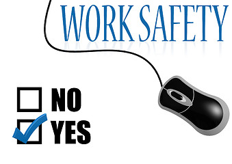 Image showing Work safety check mark