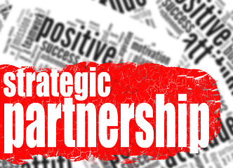 Image showing Word cloud strategic partnership