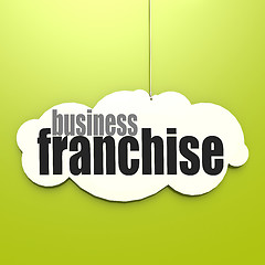 Image showing White cloud with franchise business