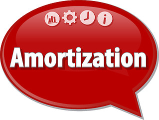 Image showing Amortization Business term speech bubble illustration