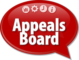 Image showing Appeals board Business term speech bubble illustration