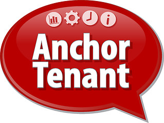 Image showing Anchor Tenant Business term speech bubble illustration
