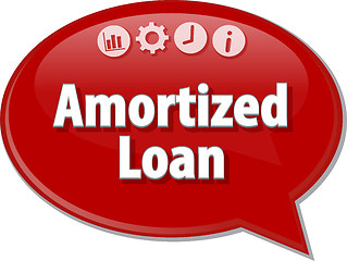 Image showing Amortized loan Business term speech bubble illustration