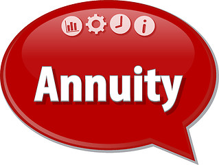Image showing Annuity Business term speech bubble illustration