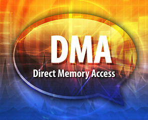 Image showing DMA acronym definition speech bubble illustration