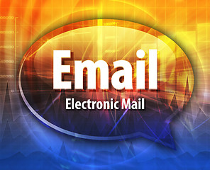 Image showing Email acronym definition speech bubble illustration