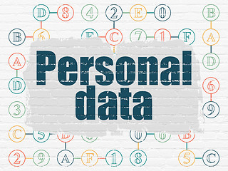 Image showing Data concept: Personal Data on wall background