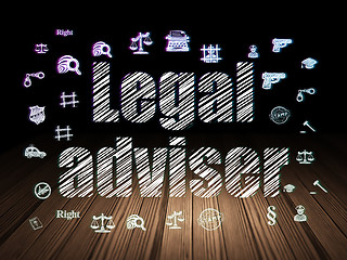 Image showing Law concept: Legal Adviser in grunge dark room