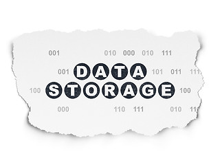 Image showing Information concept: Data Storage on Torn Paper background