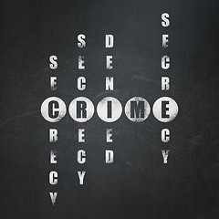 Image showing Privacy concept: word Crime in solving Crossword Puzzle