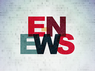 Image showing News concept: E-news on Digital Paper background