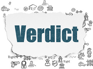 Image showing Law concept: Verdict on Torn Paper background