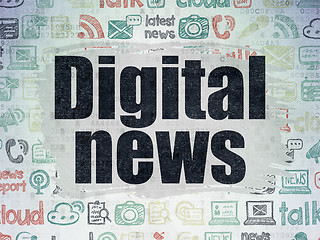 Image showing News concept: Digital News on Digital Paper background