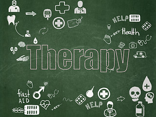 Image showing Healthcare concept: Therapy on School Board background