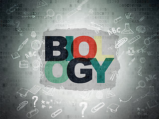 Image showing Learning concept: Biology on Digital Paper background