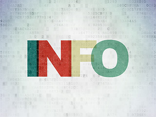 Image showing Information concept: Info on Digital Paper background