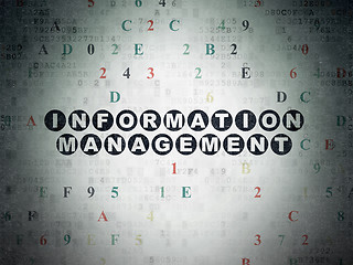 Image showing Data concept: Information Management on Digital Paper background