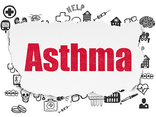 Image showing Medicine concept: Asthma on Torn Paper background