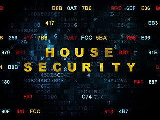 Image showing Safety concept: House Security on Digital background
