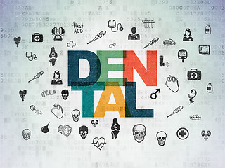 Image showing Medicine concept: Dental on Digital Paper background