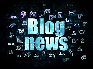 Image showing News concept: Blog News on Digital background