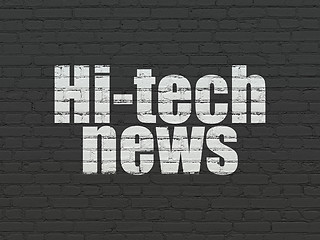 Image showing News concept: Hi-tech News on wall background