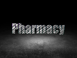 Image showing Medicine concept: Pharmacy in grunge dark room